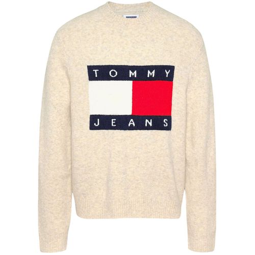 T-shirts a maniche lunghe TJM REG MELANGE FLAG SWEATER - Tommy Jeans - Modalova