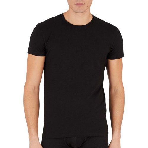 T-shirt & Polo Iconic Lounge Stretch Piquet T-Shirt Black - Emporio armani - Modalova