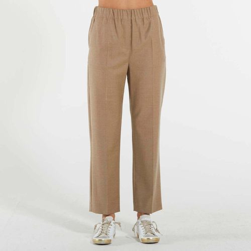 Pantaloni pantalone morbido in flanella cammello - Max mara - Modalova