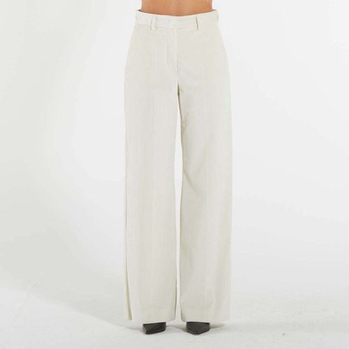 Pantaloni pantalone wide leg in velluto panna - Max mara - Modalova