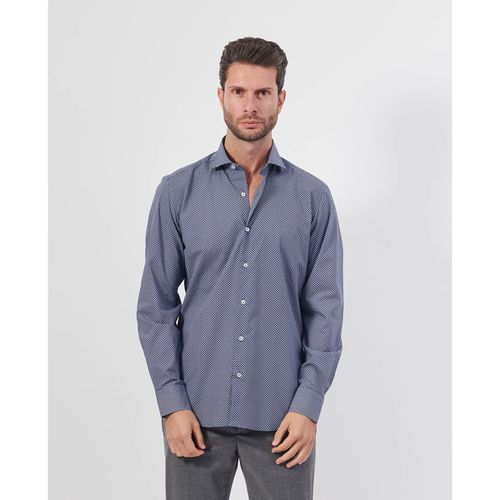 Camicia a maniche lunghe Camicia uomo SetteMezzo in cotone con micromotivo - Sette/Mezzo - Modalova