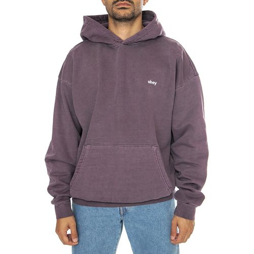 Felpa Lowercase Pigment Hood Fleece Pigment Plum Perfect - Obey - Modalova