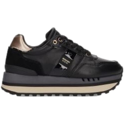 Sneakers basse F4EPPS01/LEP Sneakers Donna Stringate In Pelle Black - Blauer - Modalova