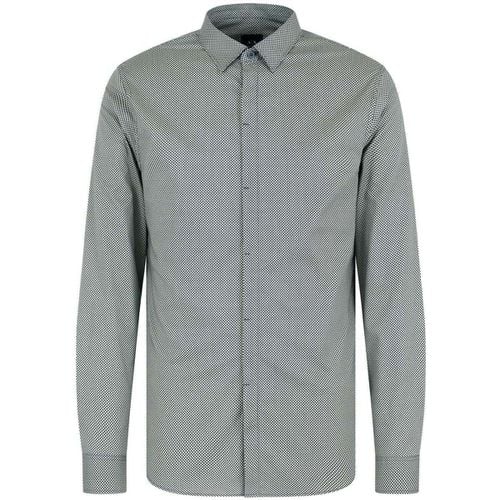 Camicia a maniche lunghe Fantasia Bottoni A Scomparsa - Emporio armani - Modalova