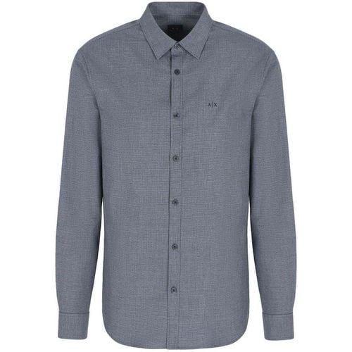 Camicia a maniche lunghe Classica Micro Fantasia - Emporio armani - Modalova