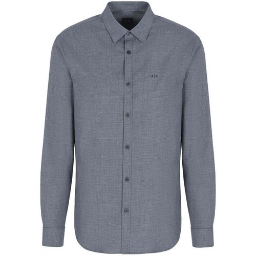 Camicia a maniche lunghe Classica Micro Fantasia - Emporio armani - Modalova