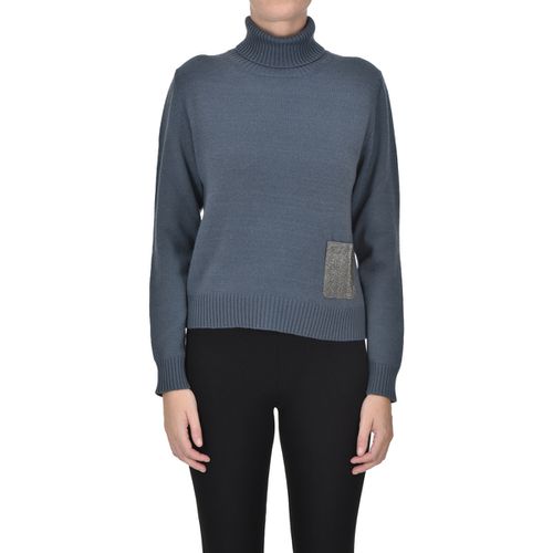 Maglione Pullover dolcevita con tasca gioiello MGP00004242AI - Fabiana filippi - Modalova