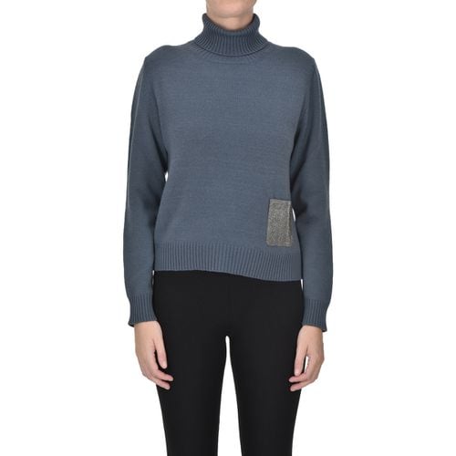 Maglione Pullover dolcevita con tasca gioiello MGP00004242AI - Fabiana filippi - Modalova