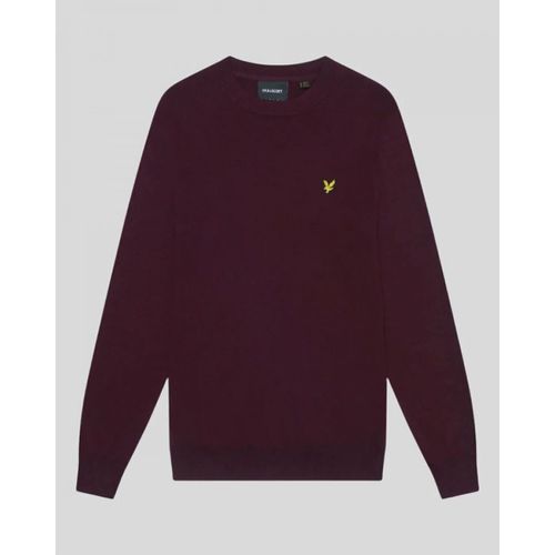 Maglione KN2110V MERINO CREW JUMPER-Z56. BURGUNDY - Lyle & Scott - Modalova