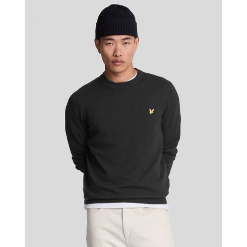 Maglione KN2110V MERINO CREW JUMPER-Z86. JET BLACK - Lyle & Scott - Modalova