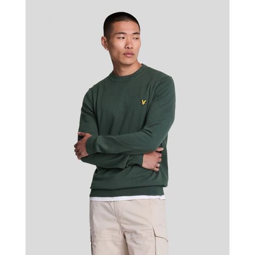 Maglione KN2110V MERINO CREW JUMPER-X311 ARGYLE TEAL - Lyle & Scott - Modalova