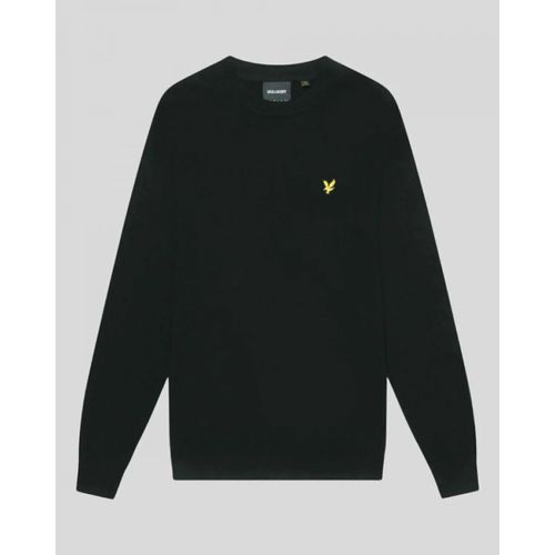 Maglione KN2110V MERINO CREW JUMPER-Z86. JET BLACK - Lyle & Scott - Modalova