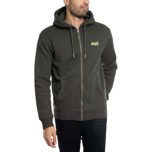 Felpa Felpa con cappuccio e zip con logo essenziale - Superdry - Modalova