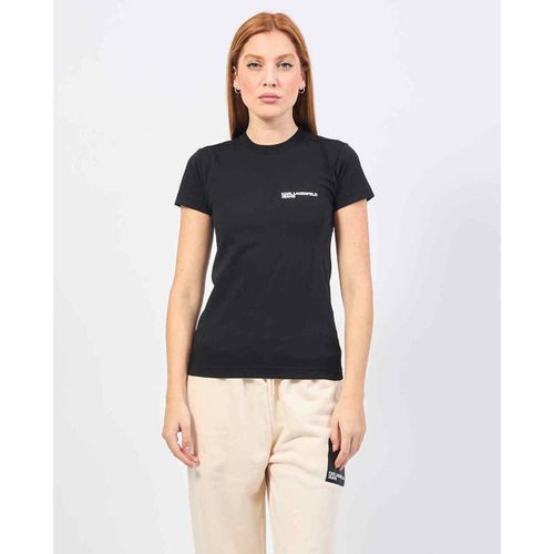 T-shirt & Polo T-shirt nera in girocollo - Karl Lagerfeld - Modalova