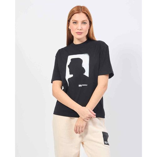 T-shirt & Polo T-shirt nera con logo - Karl Lagerfeld - Modalova