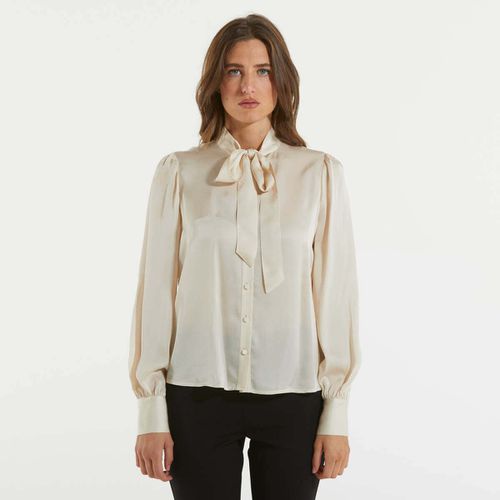 Camicia camicia avorio con fiocco - Twin set - Modalova