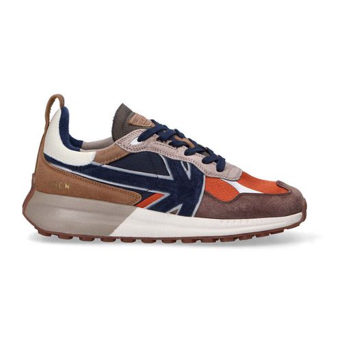 Sneakers sneaker camoscio blu arancio - Kaotiko - Modalova