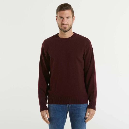 T-shirts a maniche lunghe maglione girocollo bordeaux - Amaranto - Modalova