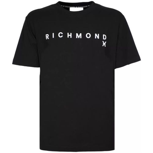 T-shirt & Polo t-shirt nera logo bianco - John Richmond - Modalova