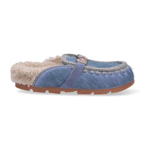 Scarpe ciabatta Long hair Ponyskim azzurra - Mou - Modalova