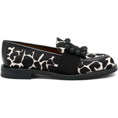 Scarpe MOCASINI CAROL HORSY ANIMALIER BIANCO CON ACCESSORIO - Frau - Modalova