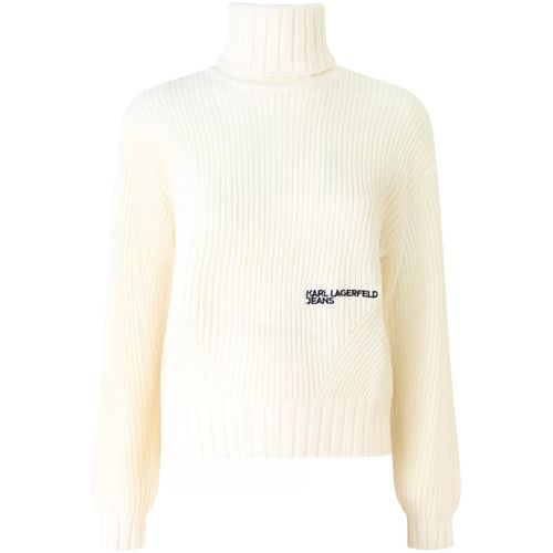 Maglione Dolcevita panna per donna - Karl Lagerfeld - Modalova