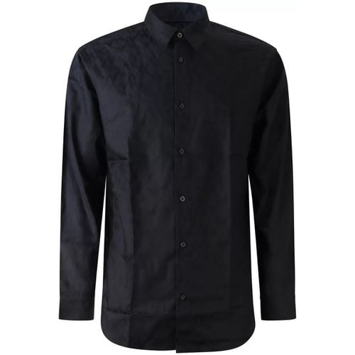 Camicia a maniche lunghe Camicia nera con logo all over per uomo - EAX - Modalova