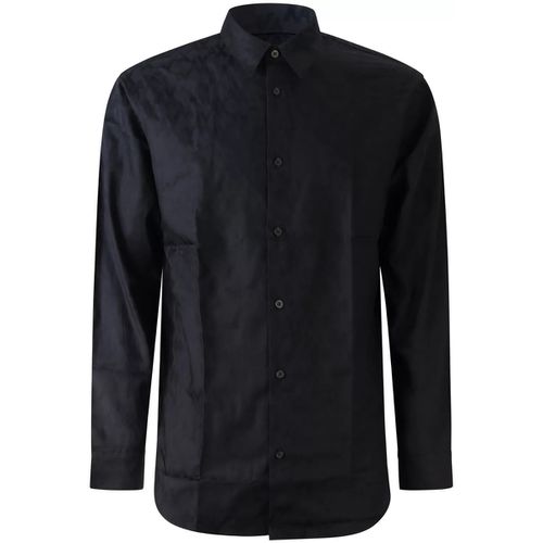 Camicia a maniche lunghe Camicia nera con logo all over per uomo - EAX - Modalova