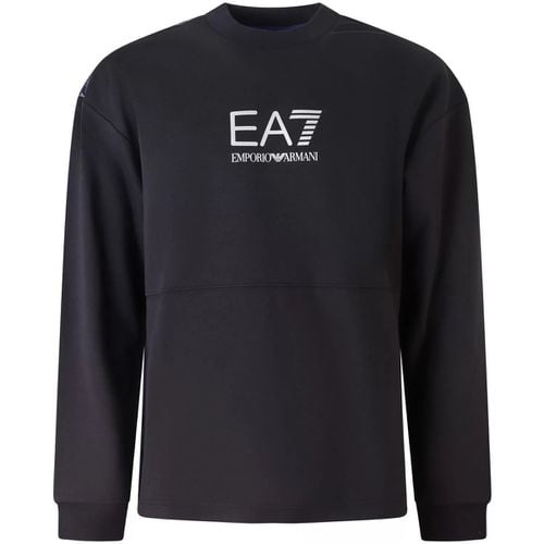 Felpa Felpa nera con logo centrale per uomo - Emporio Armani EA7 - Modalova