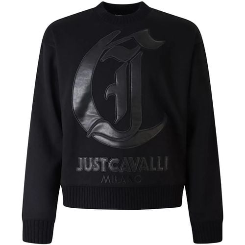 Felpa Felpa/Maglione nera con logo per uomo - Roberto cavalli - Modalova