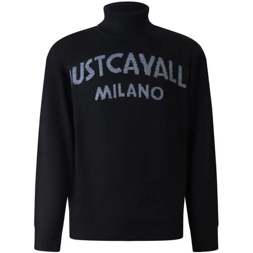 Maglione Dolcevita con logo per uomo - Roberto cavalli - Modalova