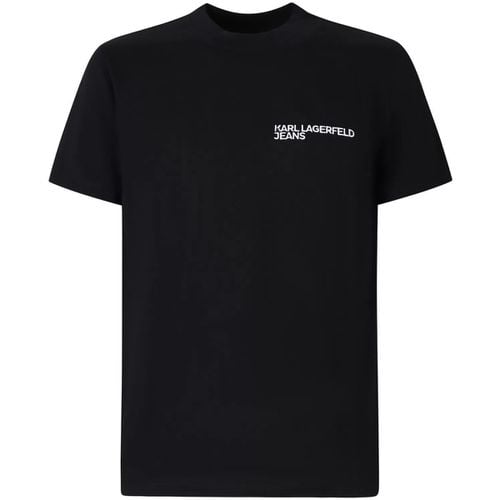 T-shirt T-shirt nera con mini logo per uomo - Karl Lagerfeld - Modalova