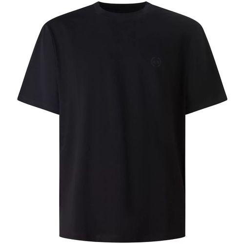 T-shirt T-shirt nera con mini logo per uomo - EAX - Modalova