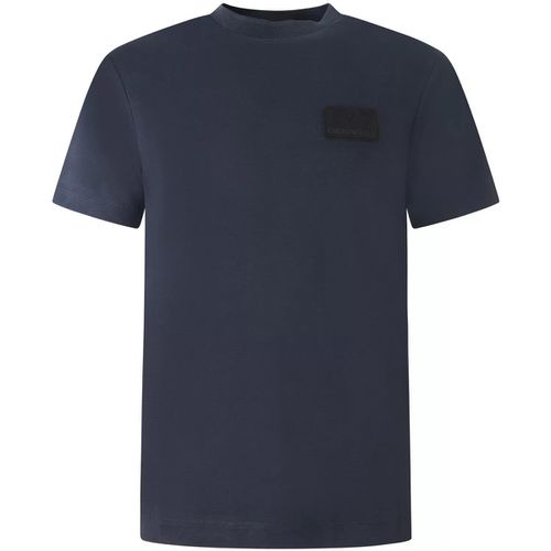 T-shirt T-shirt nera con mini logo per uomo - Emporio Armani EA7 - Modalova