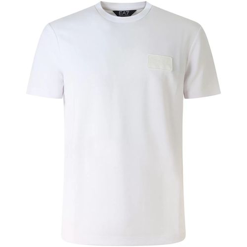 T-shirt T-shirt bianca con mini logo per uomo - Emporio Armani EA7 - Modalova