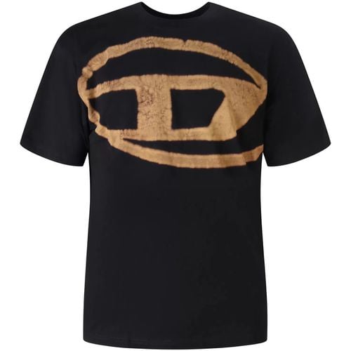 T-shirt T-shirt nera con logo per uomo - Diesel - Modalova