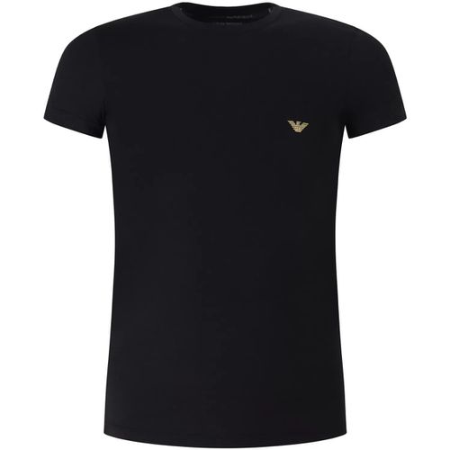 T-shirt T-shirt nera con mini logo per uomo - Emporio armani - Modalova