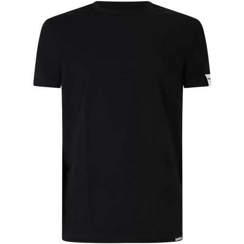 T-shirt T-shirt nera con mini logo per uomo - Dsquared - Modalova