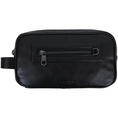 Borsa Shopping Pochette nera con mini logo per uomo - Calvin Klein Jeans - Modalova