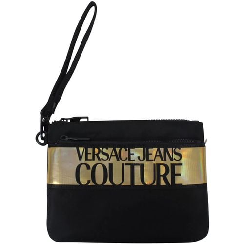 Borsa Shopping Pochette nera con logo per uomo - Versace Jeans Couture - Modalova