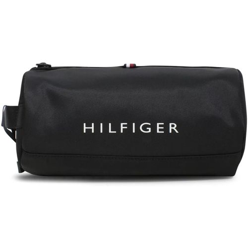 Borsa Shopping Pochette nera con logo per uomo - Tommy hilfiger - Modalova