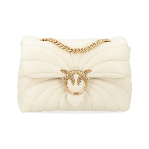 Borsette Borsa Classic Love Bag Puff in nappa morbida bianca - Pinko - Modalova