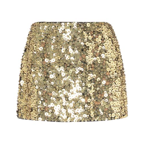 Gonna Minigonna con paillettes e strass dorati - Pinko - Modalova