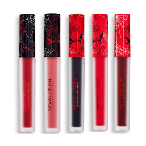 Rossetti Set of 5 Vinyl Liquid Lipsticks - Nightmare / Bewitched - Makeup Revolution - Modalova