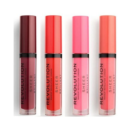 Gloss Lot of 4 Sheer Brilliant Lip Glosses - 147 Vampire/ 132 - Makeup Revolution - Modalova