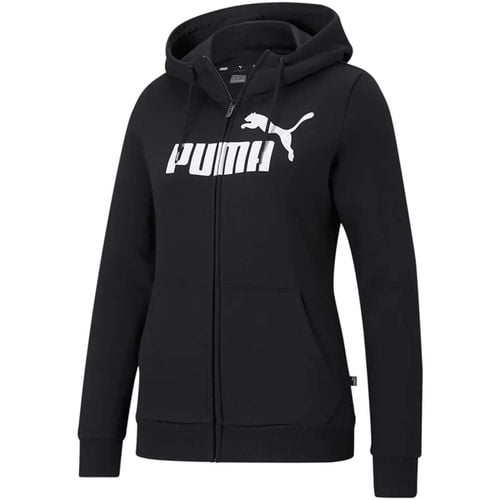 Felpa Ess Logo Full-Zip Hoodie Fl - Puma - Modalova