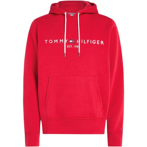 Felpa Felpa rossa con cappuccio e logo - Tommy hilfiger - Modalova