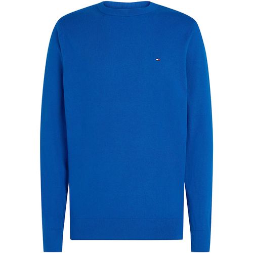 Maglione Maglia girocollo indaco con mini logo - Tommy hilfiger - Modalova