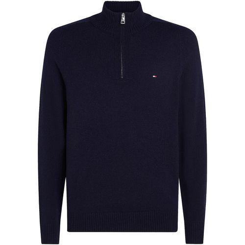 Maglione Dolcevita blu navy con mini logo - Tommy hilfiger - Modalova