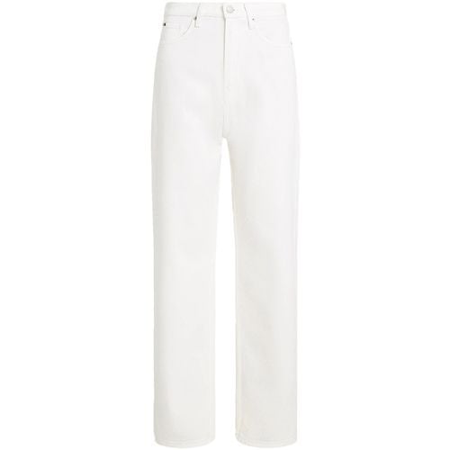 Pantaloni Jeans relaxed fit dritti a vita alta bianchi - Tommy hilfiger - Modalova